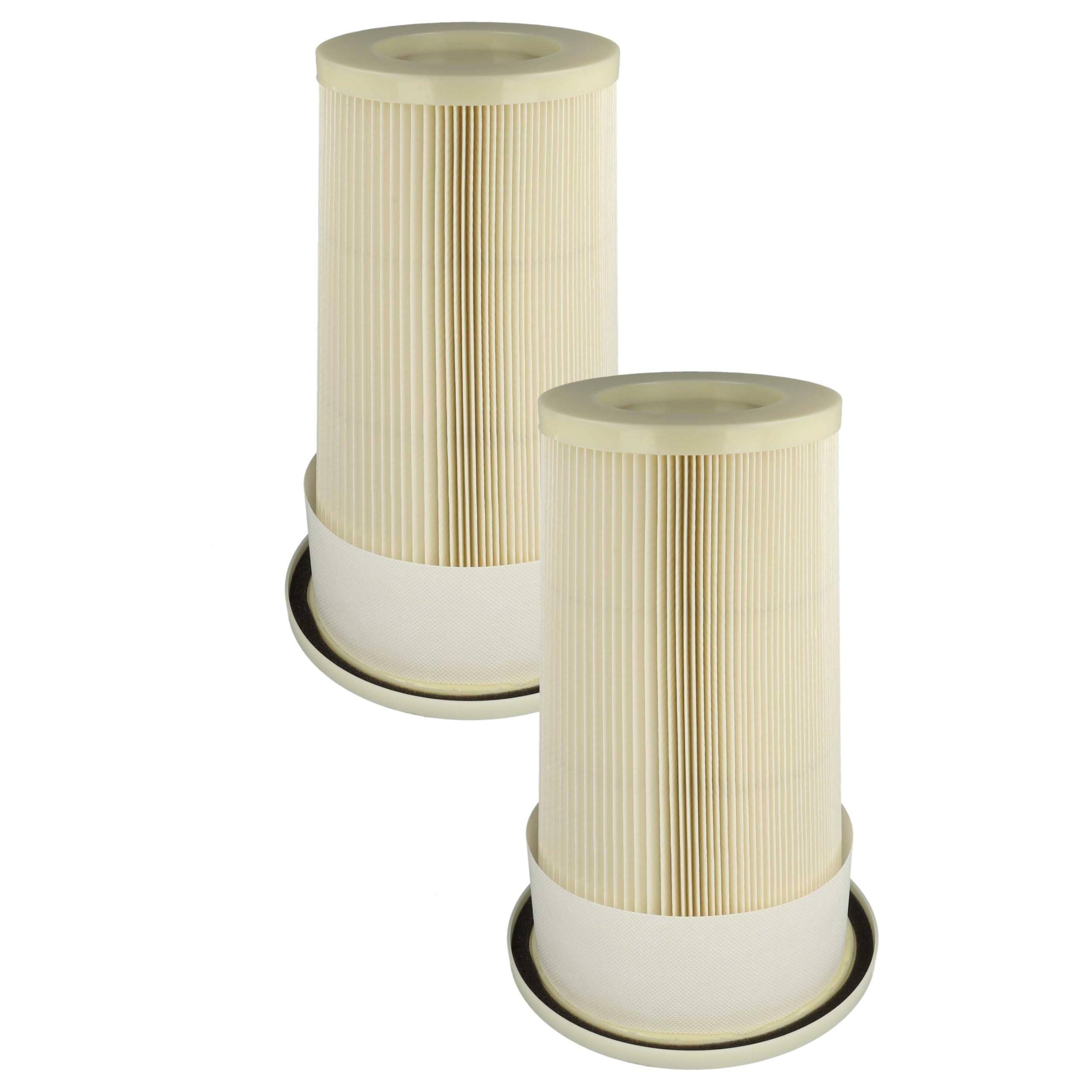 vhbw 2x Faltenfilter kompatibel mit Dustcontrol DC 2700c | 2700i, 2800, 1800, 2900 eco Staubsauger - Patronenfilter, Weiß - Ersatz für Dustcontrol 42029