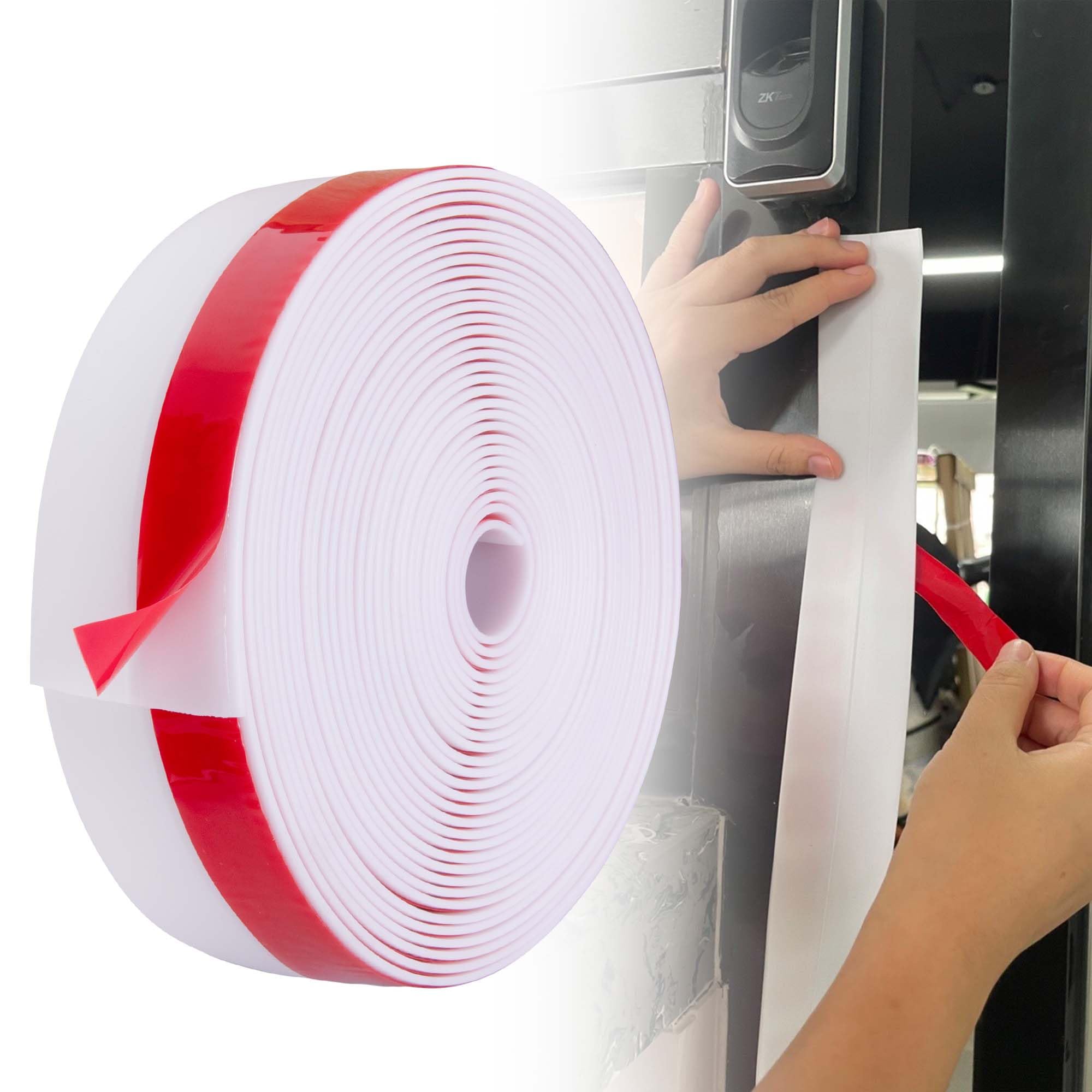 View 1 of 29.5Ftx3 Adhesive Door Draft Stopper Seal Strip,Silicone Weather Stripping