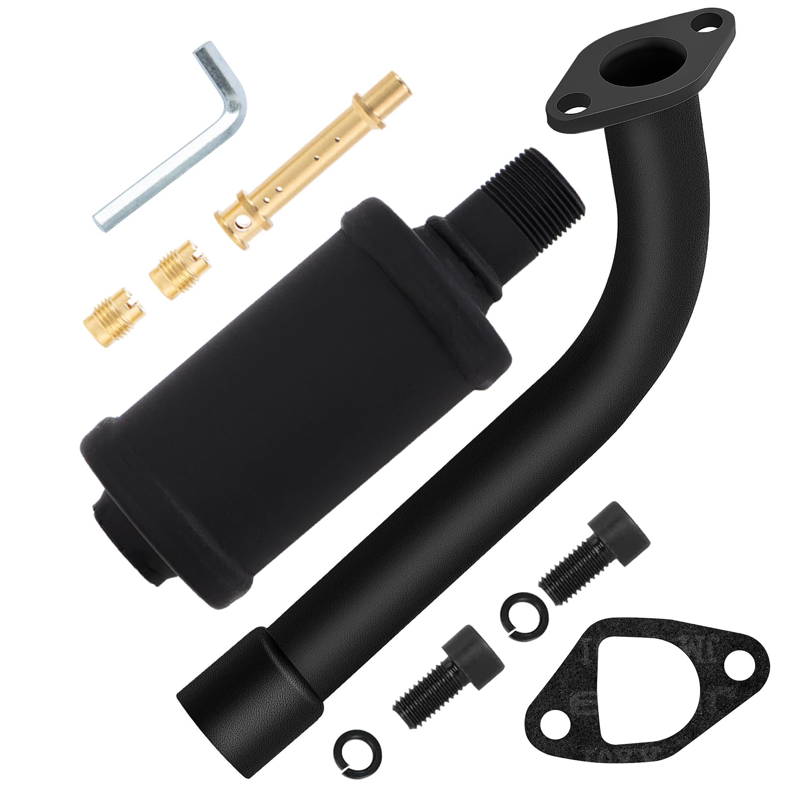 SOFO Predator 212 Exhaust Muffler Kit - for Coleman CT200u BT200X KT196,Baja MB200 for Honda 196cc 224cc 200cc GX160 GX200 6.5HP Engine Go Kart Mini