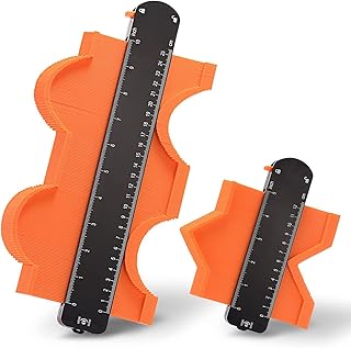 Jauge de Contour, Lot de 2 Copieur de Contour Verrouillable réglable pour copier avec précision les formes irrégulières pour une mesure professionnelle du bois et des carreaux (25,4 cm x 12,7 cm)