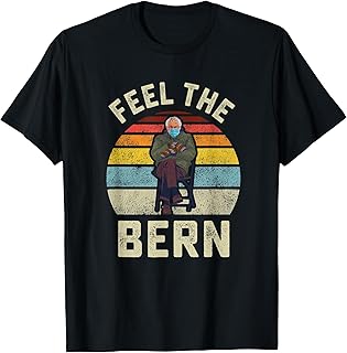 Feel the Bern Bernie Sanders Mittens Vintage Funny Meme T-Shirt