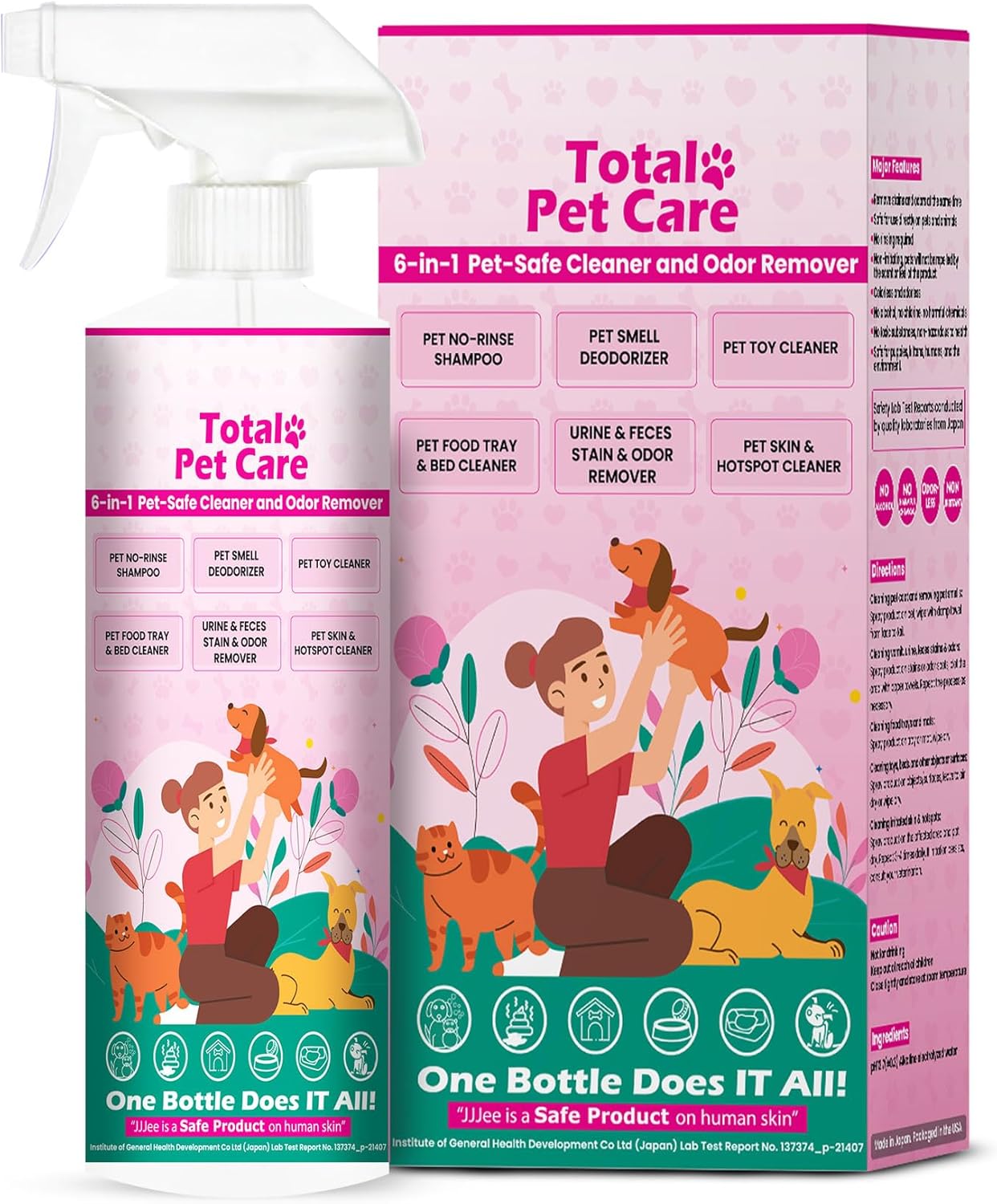 Total Pet Care 6-in-1 Pet-Safe Cleaner and Odor Remover (16 oZ)