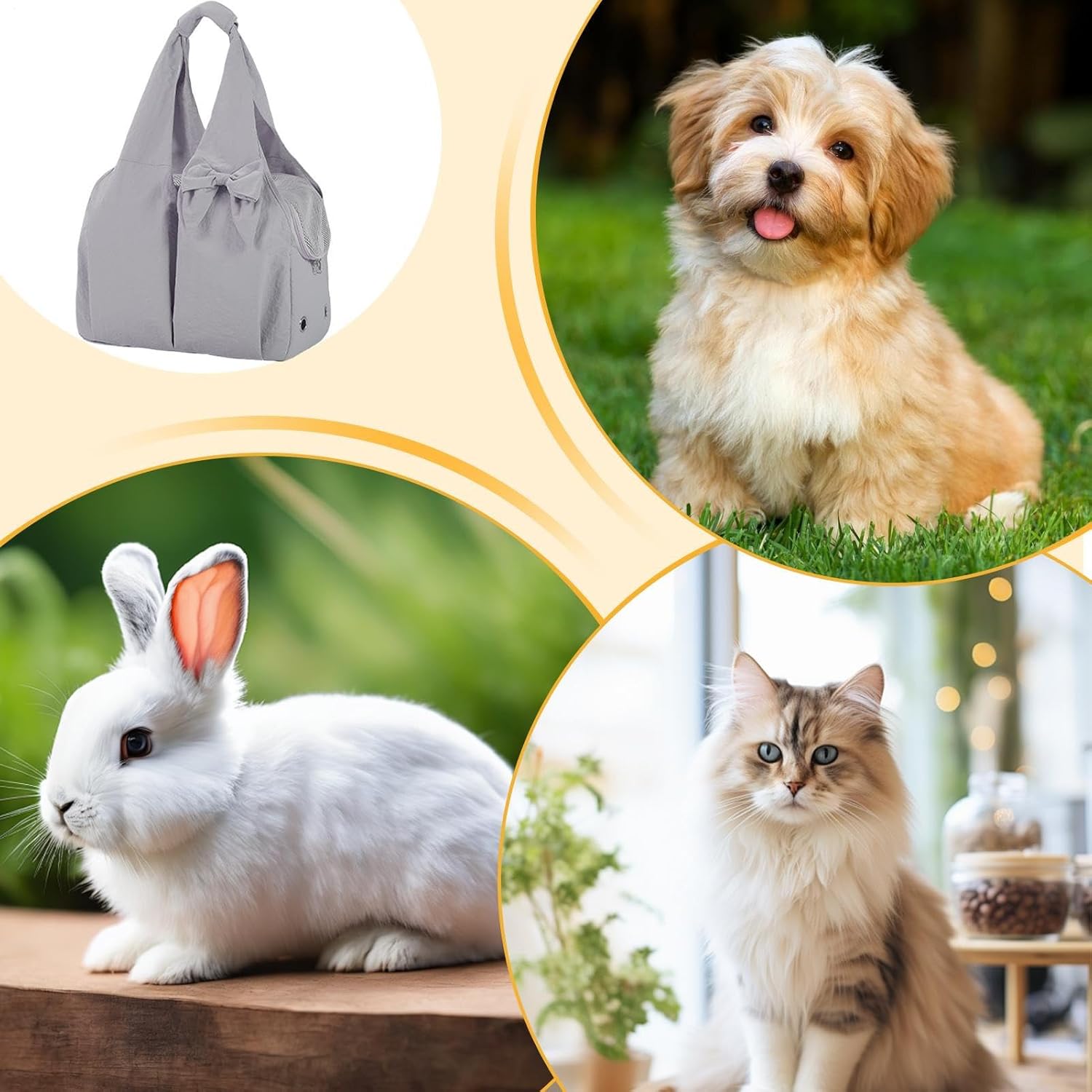 Dog Purse - Portable Safety Carrier | Mesh Window Pet Pouch with Side Pockets, Comfortable Carrier for Small Dogs, Ideal for Car Travel, Hiking, Bike, Motorcycle, Outdoor & Indoor Use