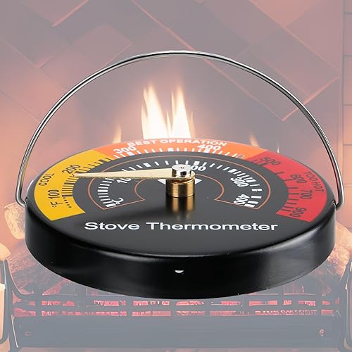 Miniatura 6 de 1 termómetro de estufa de leña, estufa magnética de temperatura, accesorios de estufa de leña, estufa de fuego, termómetro para estufas de leña,