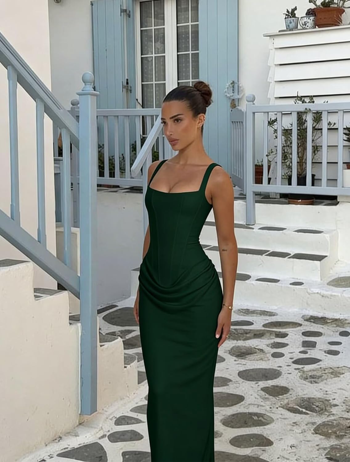 Women's Sexy Satin Prom Dresses 2026 Mermaid Corset Long Spaghetti Straps Cocktail Party Dress - Image 9