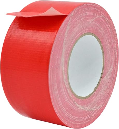 MAT Cinta adhesiva de grado industrial roja, 3.0in x 4.9ft, impermeable, resistente a los rayos UV para manualidades, mejoras en el hogar,