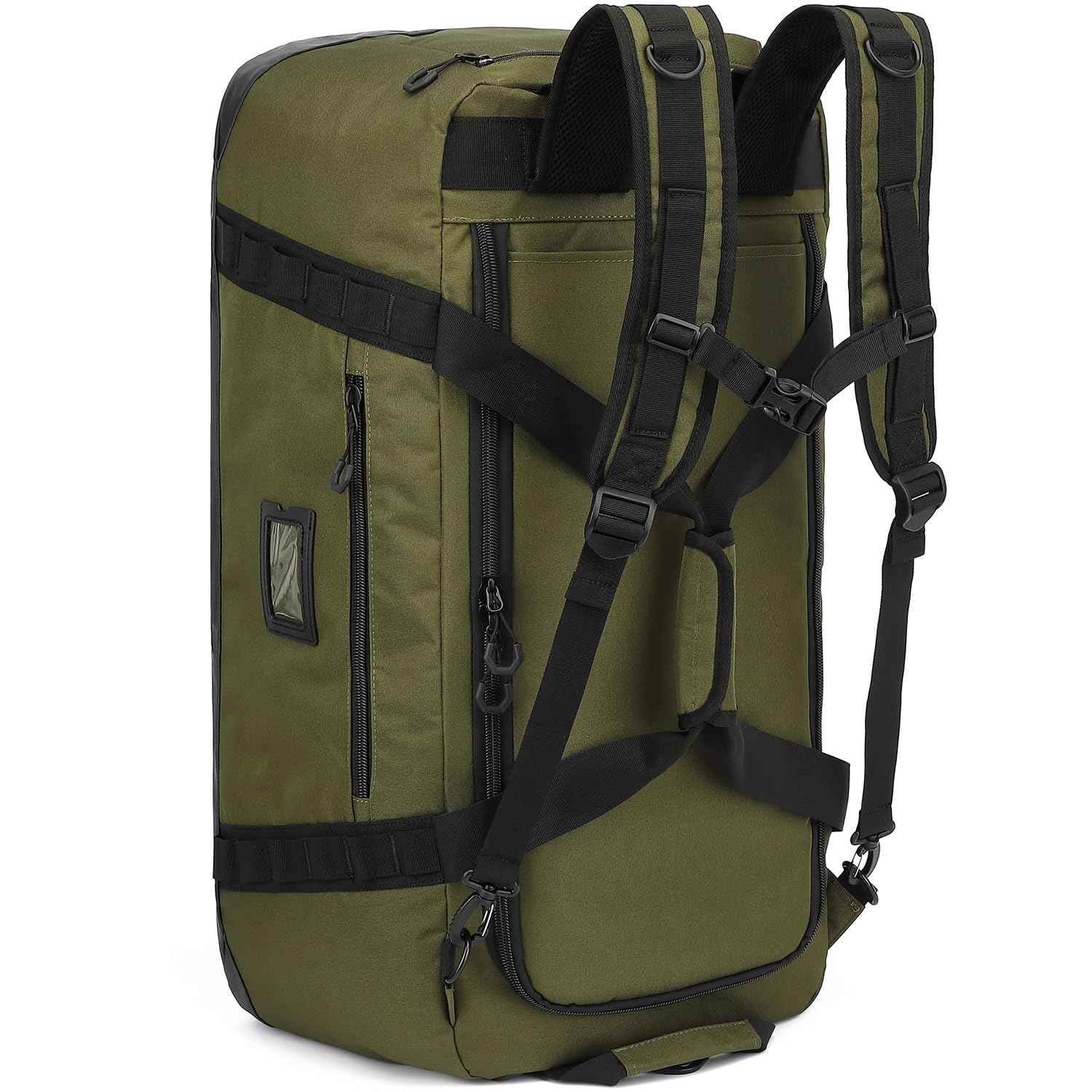 TUGUAN Grande Sac de Voyage Homme 100L XL Sac de Sport Femme 3 en 1 Sac à Dos, Sac à Main & Bandoulière Imperméable pour Randonnée Camping Voyage, Vert