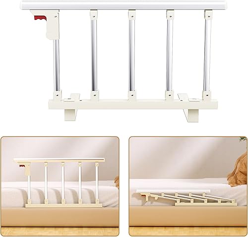 Miniatura 8 de Rieles de cama para adultos mayores, barandillas plegables de 40 x 16 pulgadas para personas mayores, aptas para cama matrimonial, individual, king,