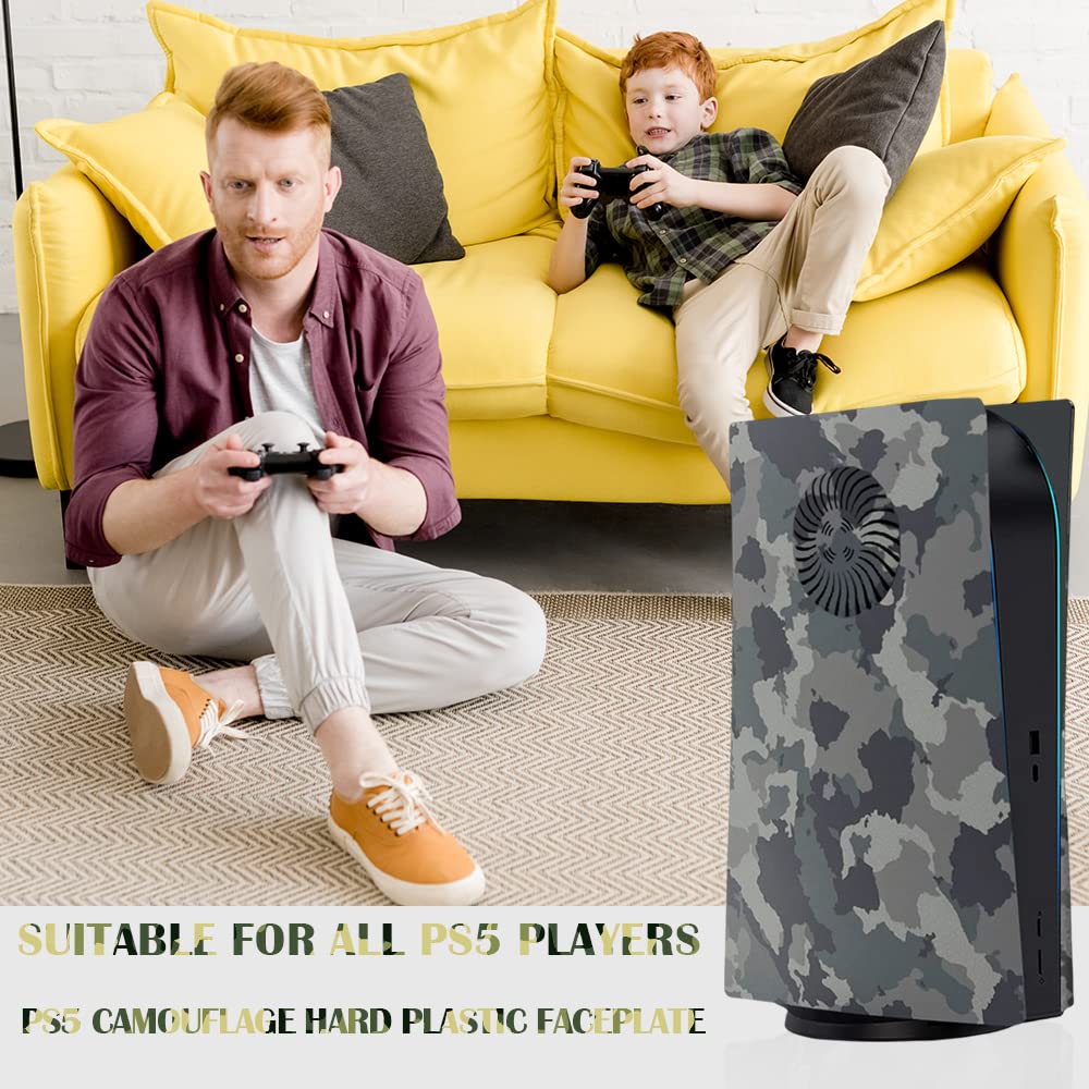 PS5 camuflaje cubierta cara reemplazo placa ABS para consola controlador