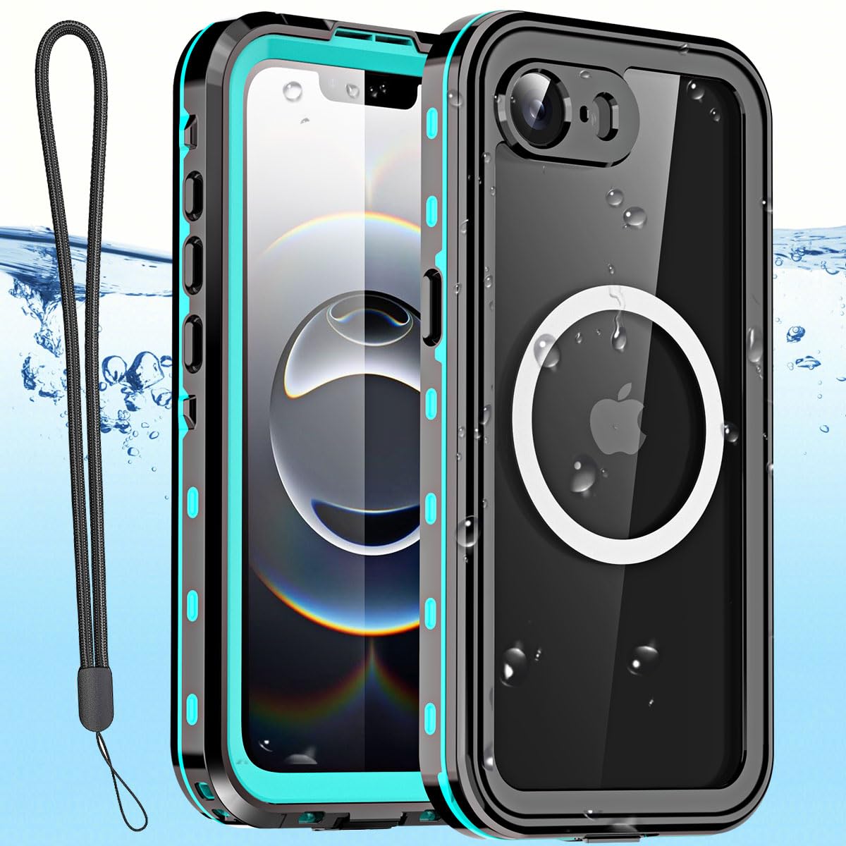 AICase Coque étanche pour iPhone 16e/iPhone 17e, MagSafe, résistante à la Neige et à la poussière, certifiée IP68, Protection 360°, pour iPhone 16e 2025/iPhone 17e 2026 de 6,1"