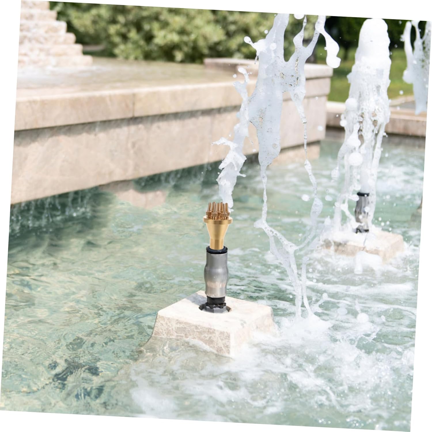 Fountain Nozzle Small Fountain Pump Water Pump Outdoor Hose Nozzle Ponds Shower Hose Feature Sprinklers Pet Garden Hose Solar Powered Water Fountains Pool Brass