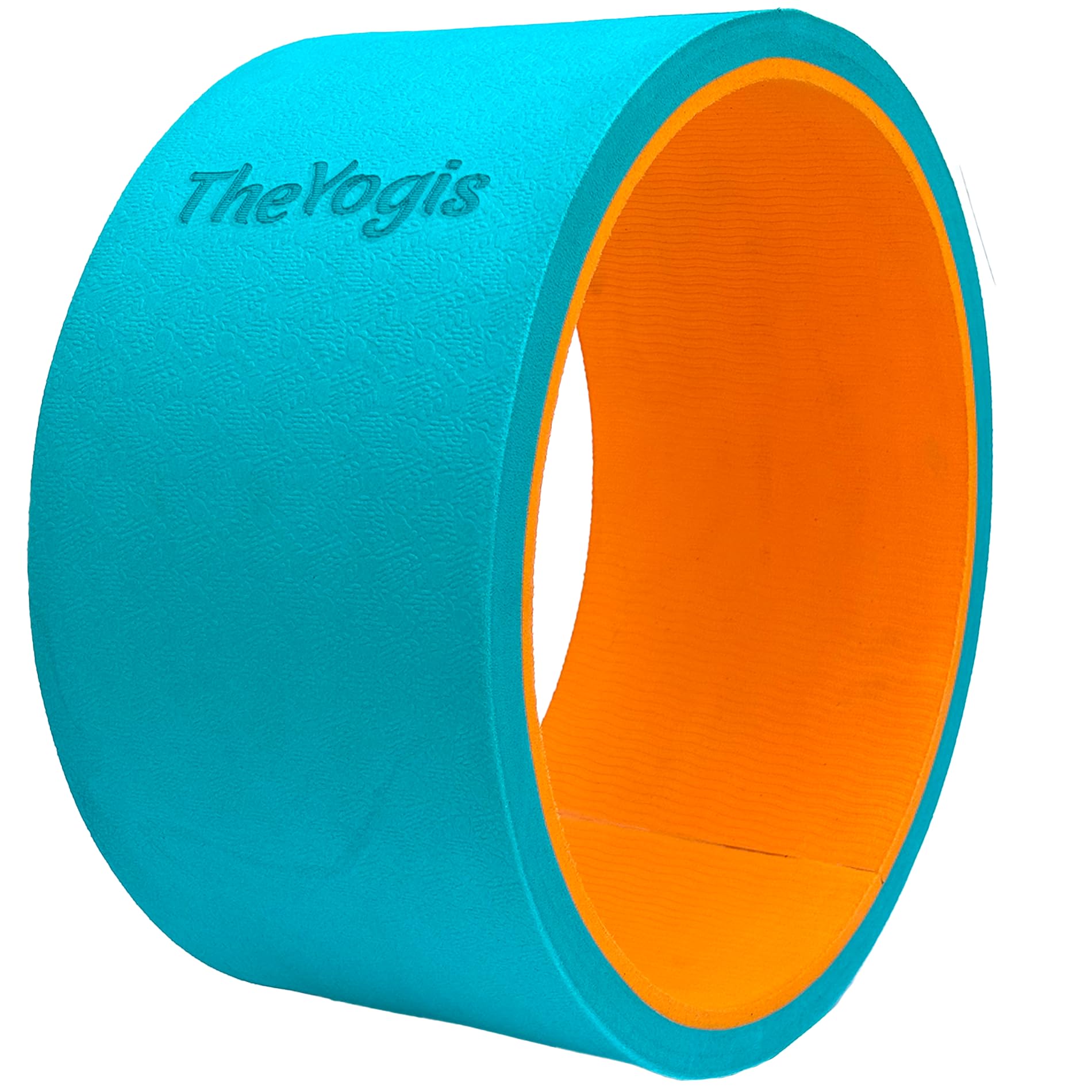 Yoga Wheel For Stretching Yoga Wheel for Back Bends 13x6.5 inch, Exercise, Workout Yoga Accessories for Women & Men Exercise Roller Yoga Equipment for Home Workout | Aqua+Orange 13x6.5inch |