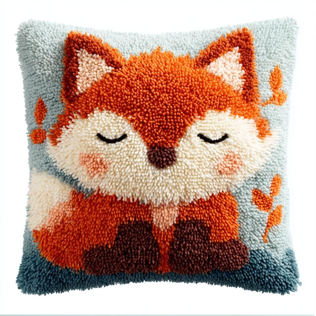 kitphoenix Latch Hook Embroidery Kits Fox 43Cmx43Cm