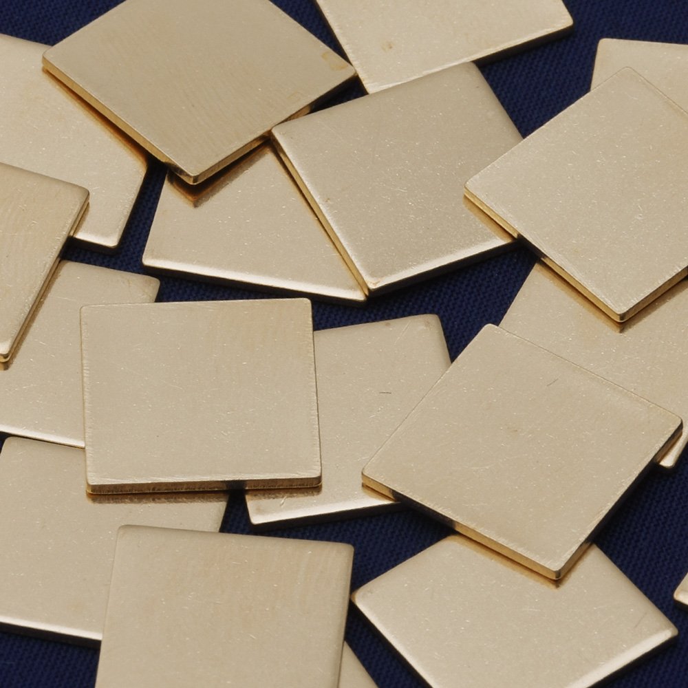 Rosebeading 20pcs tibetara square brass 1/2"（14mm） Stamping Blanks,Diy Stamping Jewelry