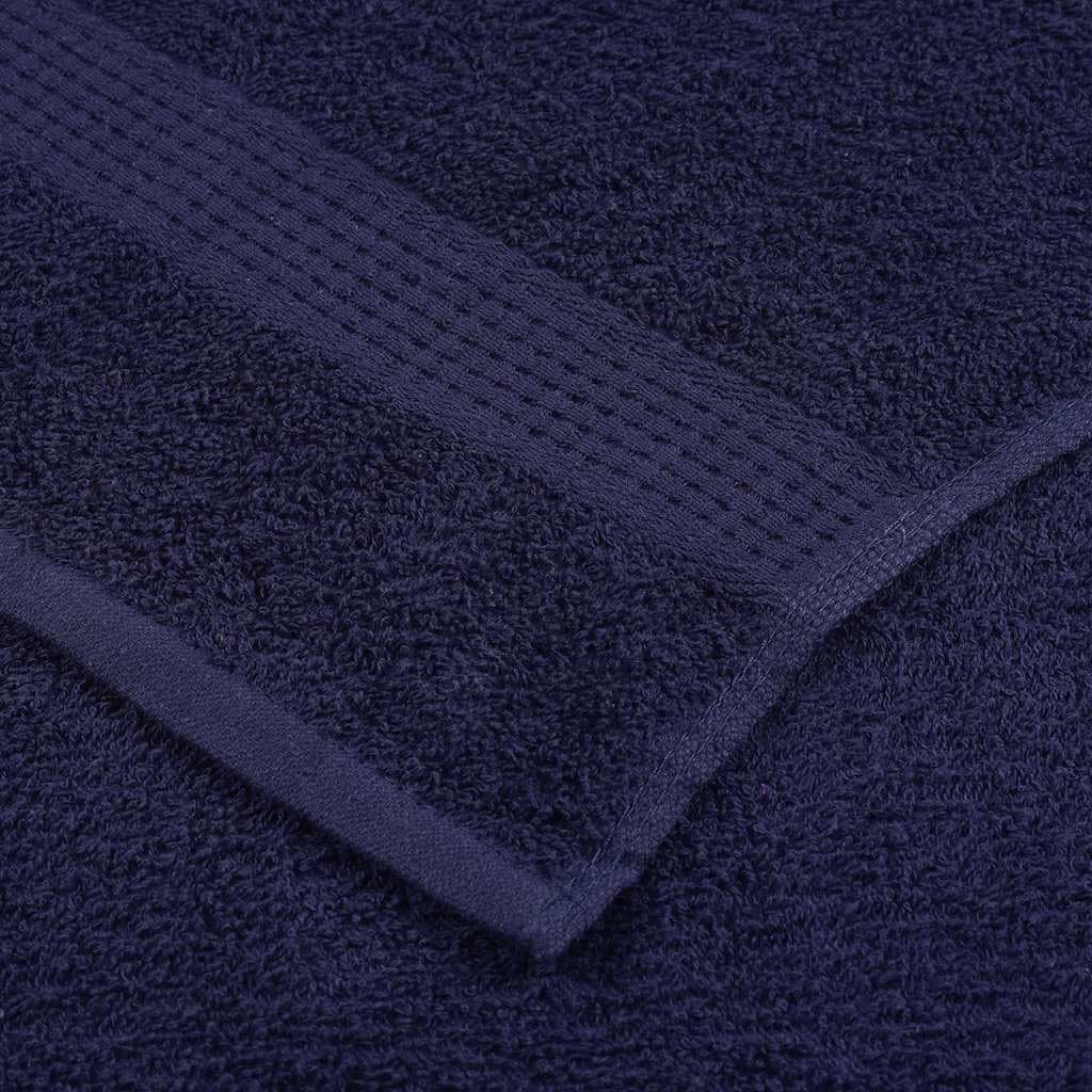 6-TLG. Handtuch-Set FROGN Marineblau aus 100% Baumwolle 360 g/m² mit 4 Handtüchern 2 Duschtüchern, saugstark, weich, schnelltrocknend für Badezimmer, Spa, Sport und Wellness