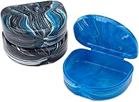 Vista 28 de Practicon Estuches de retención de mármol, funda de alineador de ortodoncia, soporte para protector bucal (paquete de 3) océano