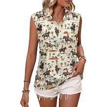 Polo Shirts for Womens Golf Shirt Sleeveless Golf Outfits Tennis Tank Ladies Apparel