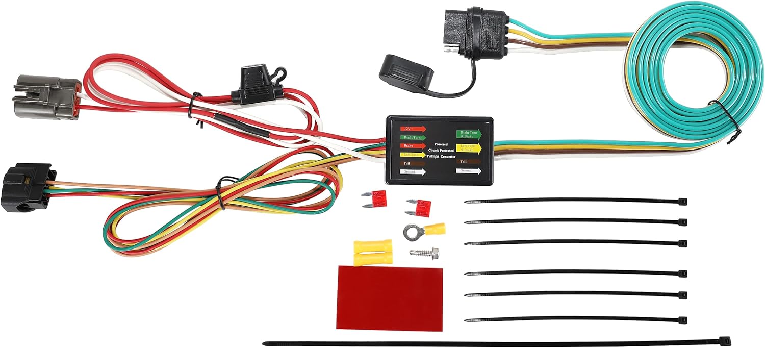 Oyviny 118269 Custom 4 Way Trailer Tow Harness for Hyundai Santa Fe 2013-2018/Hyundai Veracruz 2007-2012/Kia Sedona 2015-2021/Kia Sorento 2007-2020, Sorento Trailer Wiring Harness