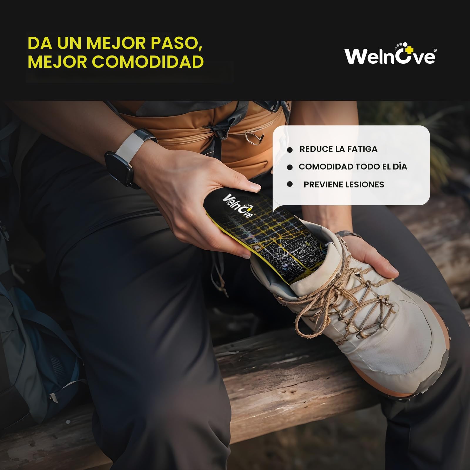 Plantilla deportiva ligera - Welnove Plantillas deportivas amortiguadoras para correr, baloncesto, Fitness - mejorar el rendimiento, proteger lesiones, hombres y mujeres (L)