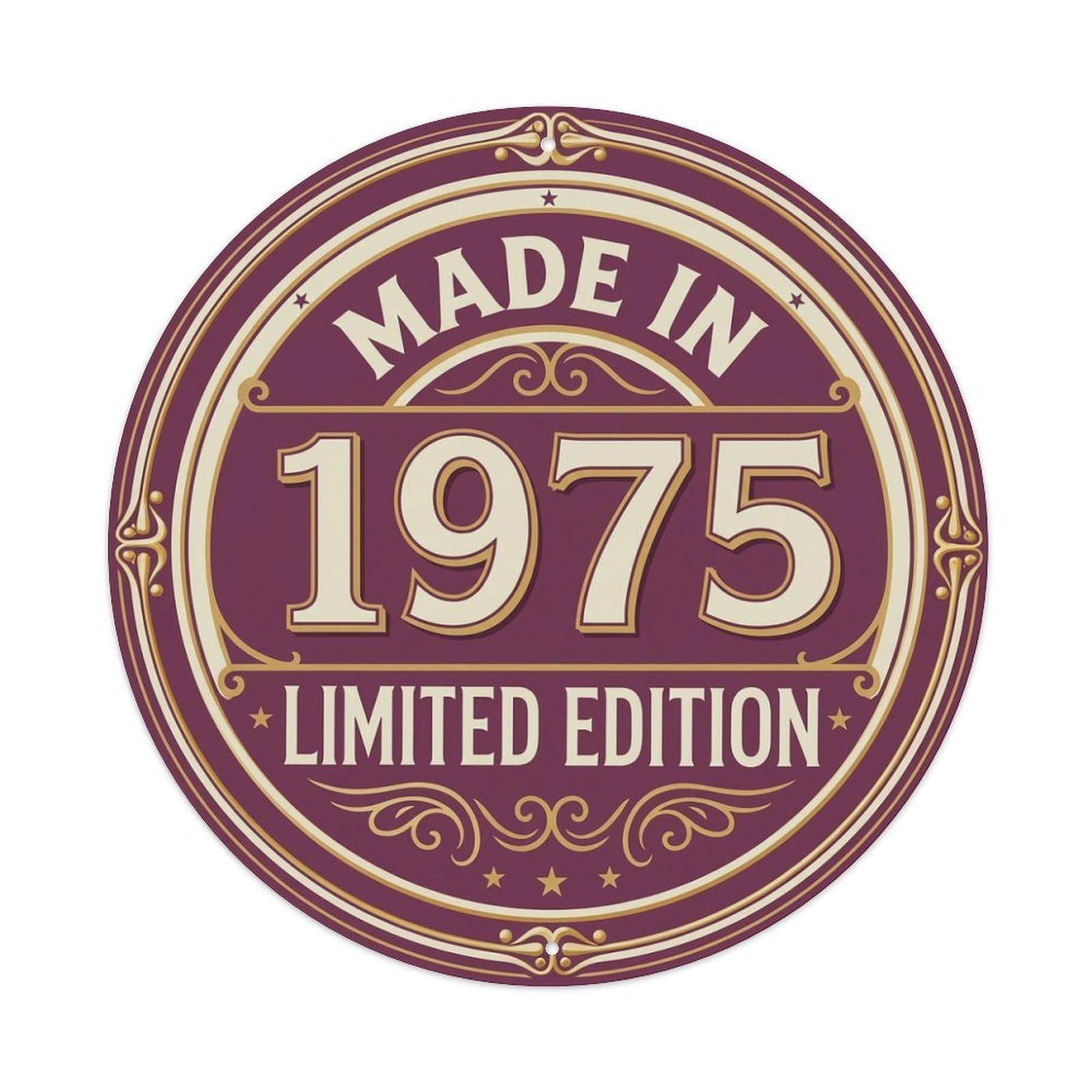 Made In 1975 Limited Edition Metal Tin Sign