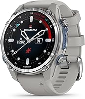 Vista 1 de Garmin Descent Mk3 Computadora de Buceo y Reloj Inteligente Multideporte con Pantalla AMOLED con Modos Avanzados de Buceo y Navegación