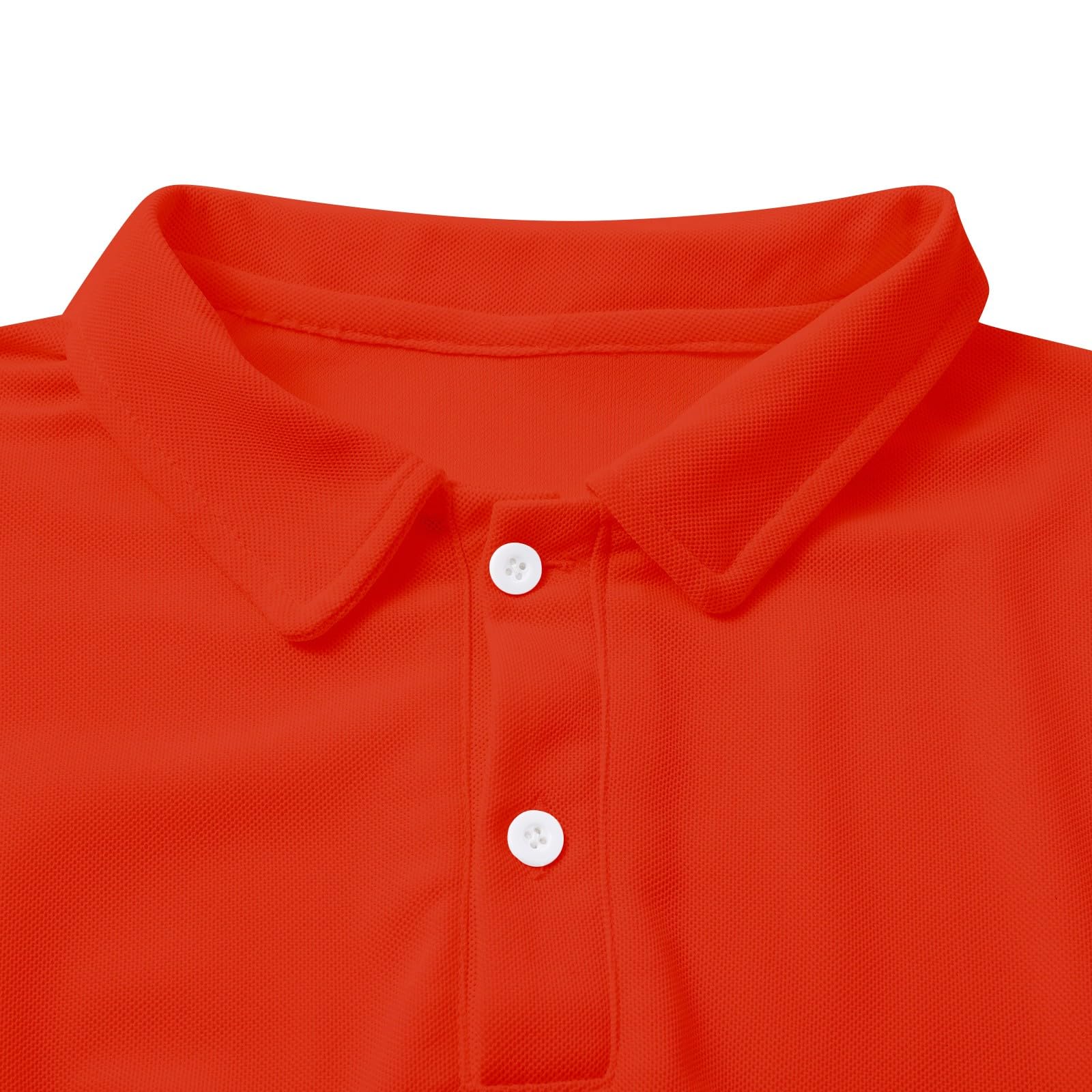 Generico Men's Polo Shirt Short Sleeve Summer Work Shirts Elegant Lightweight Cotton Tennis Polo Shirt with Buttons Regular Fit Stretch Casual Shirt Tshirt - 5