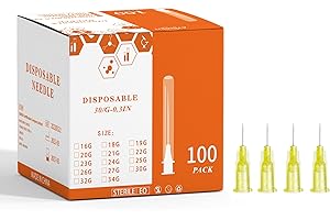Disposable Luer Lock Needles (30G x 0.3in), Pack of 100