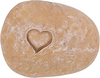Hztyyier Memorial Stone Pet Memorial Stone DIY Letras Simulação Seixos Gato Grave Marcador para Cães Gatos Momento Memorial Animal de Estimação (cor de Pedra do Amor)
