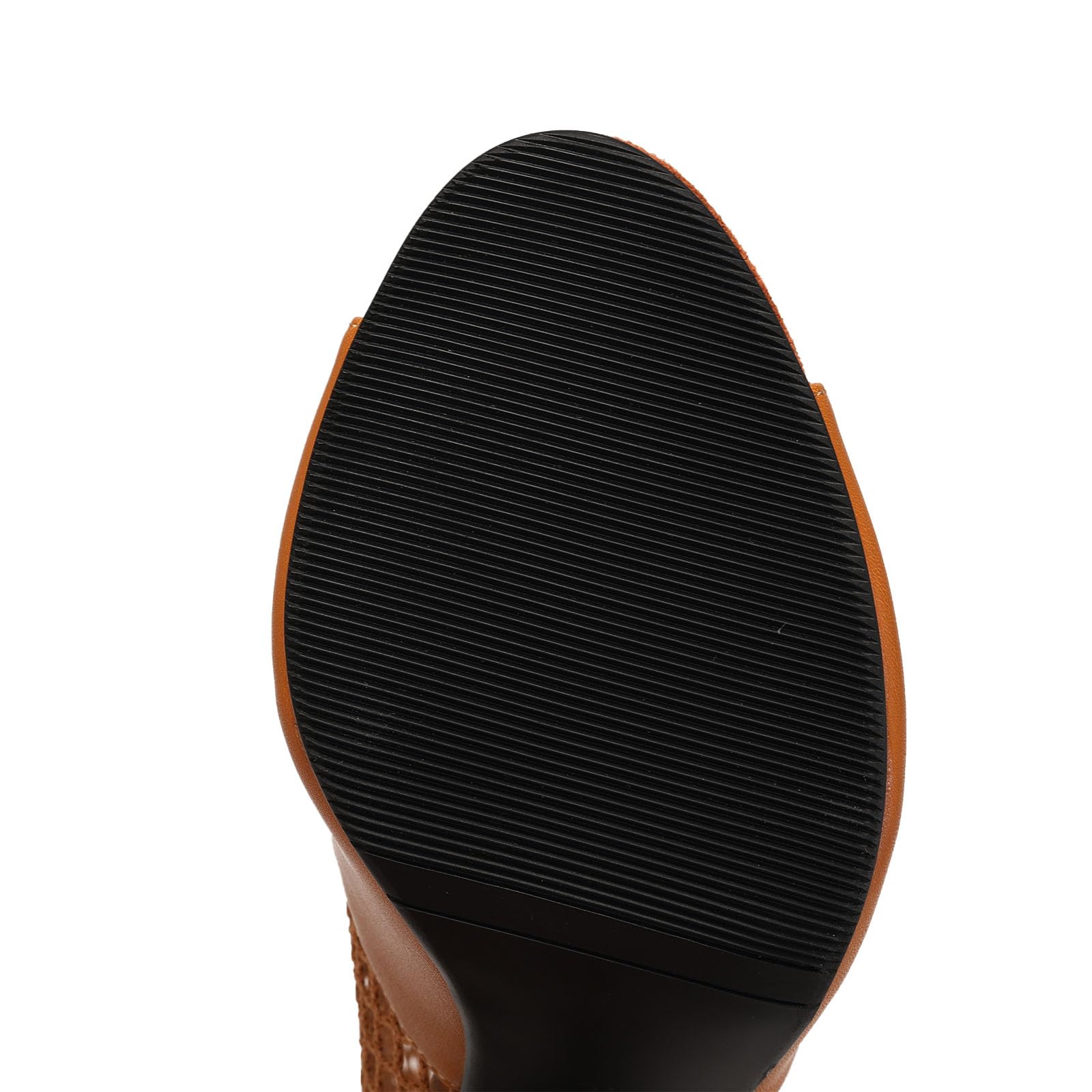 Stivali in Pelle Tacco 10 cm Salsa Scarpe da Ballo Latino Tango Bachata,Marrone,41EU
