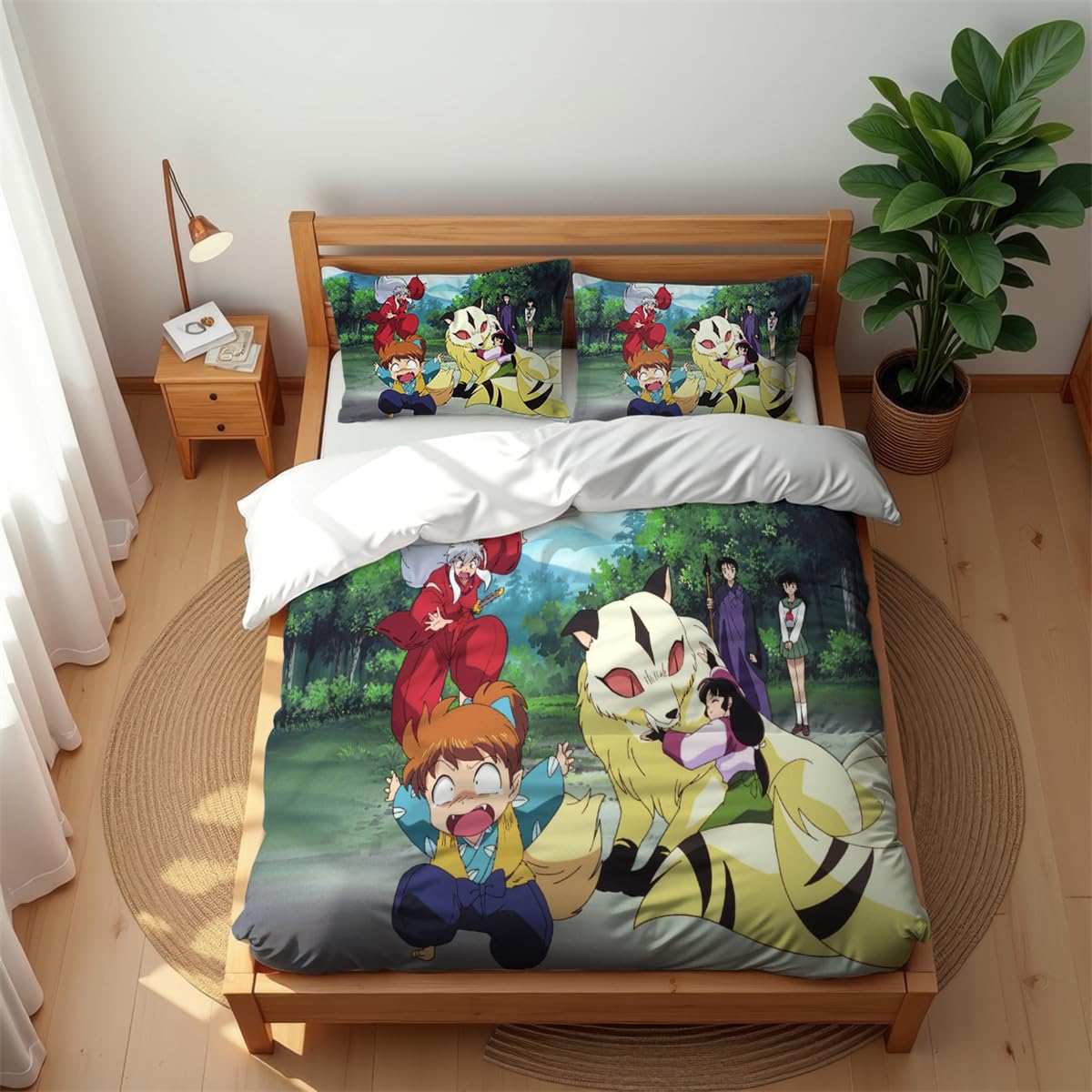 Housse de couette Inuyasha Ste-X en coton doux pour des nuits d'été sereines