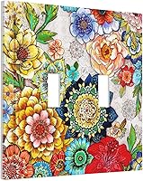 Vista 182 de Placa de pared dúplex de receptáculo de dispositivo de 1 gang de madera envejecida blanca gris con veta de tablón, cubierta de enchufe eléctrico