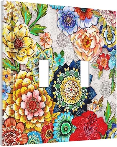 Miniatura 182 de Placa de pared dúplex de receptáculo de dispositivo de 1 gang de madera envejecida blanca gris con veta de tablón, cubierta de enchufe eléctrico de