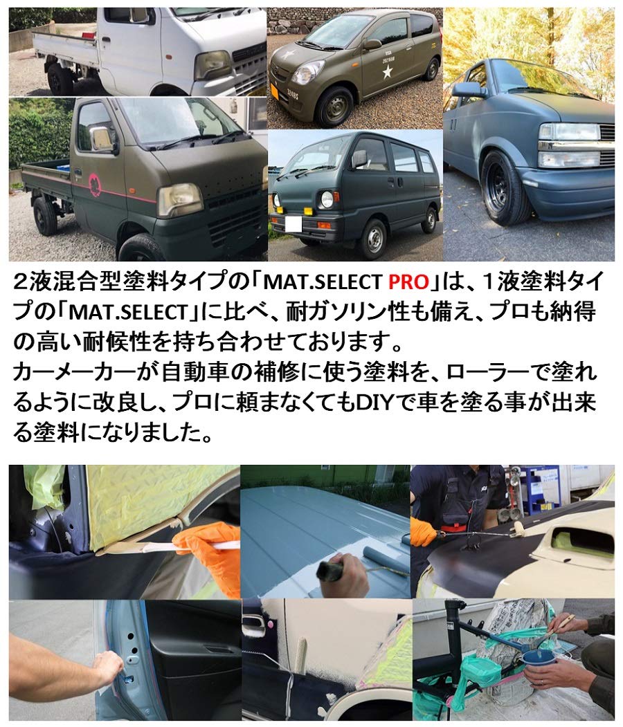 Amazon.co.jp: g-select 自動車塗装用2液ウレタン艶消塗料「MAT.SELECT 