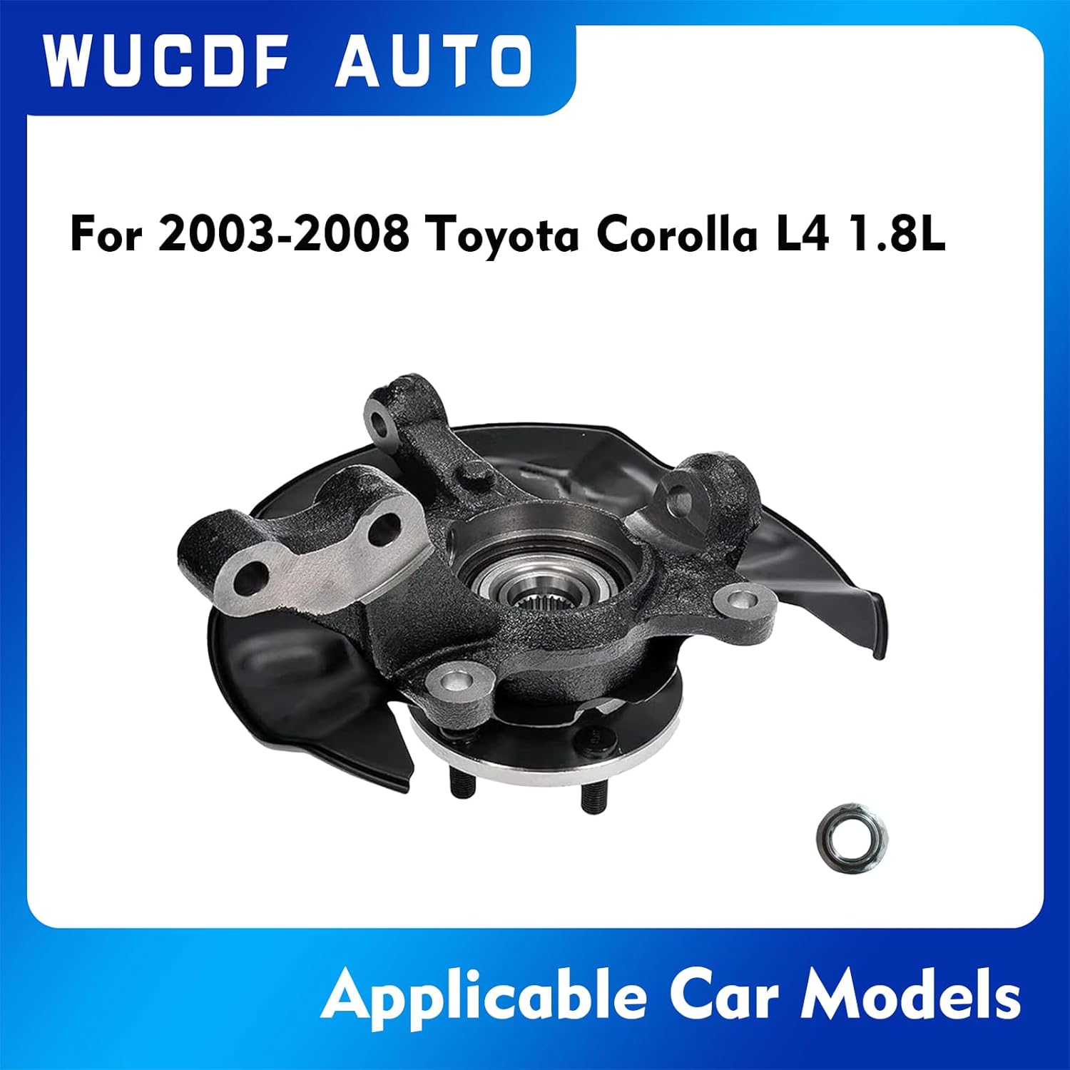 698-388 Front Right Steering Knuckle Hub Bearing Assembly 9052179002 For Toyota Corolla 2003-2008 L4 1.8L Replaces#LK030 4321119015 47781-12240