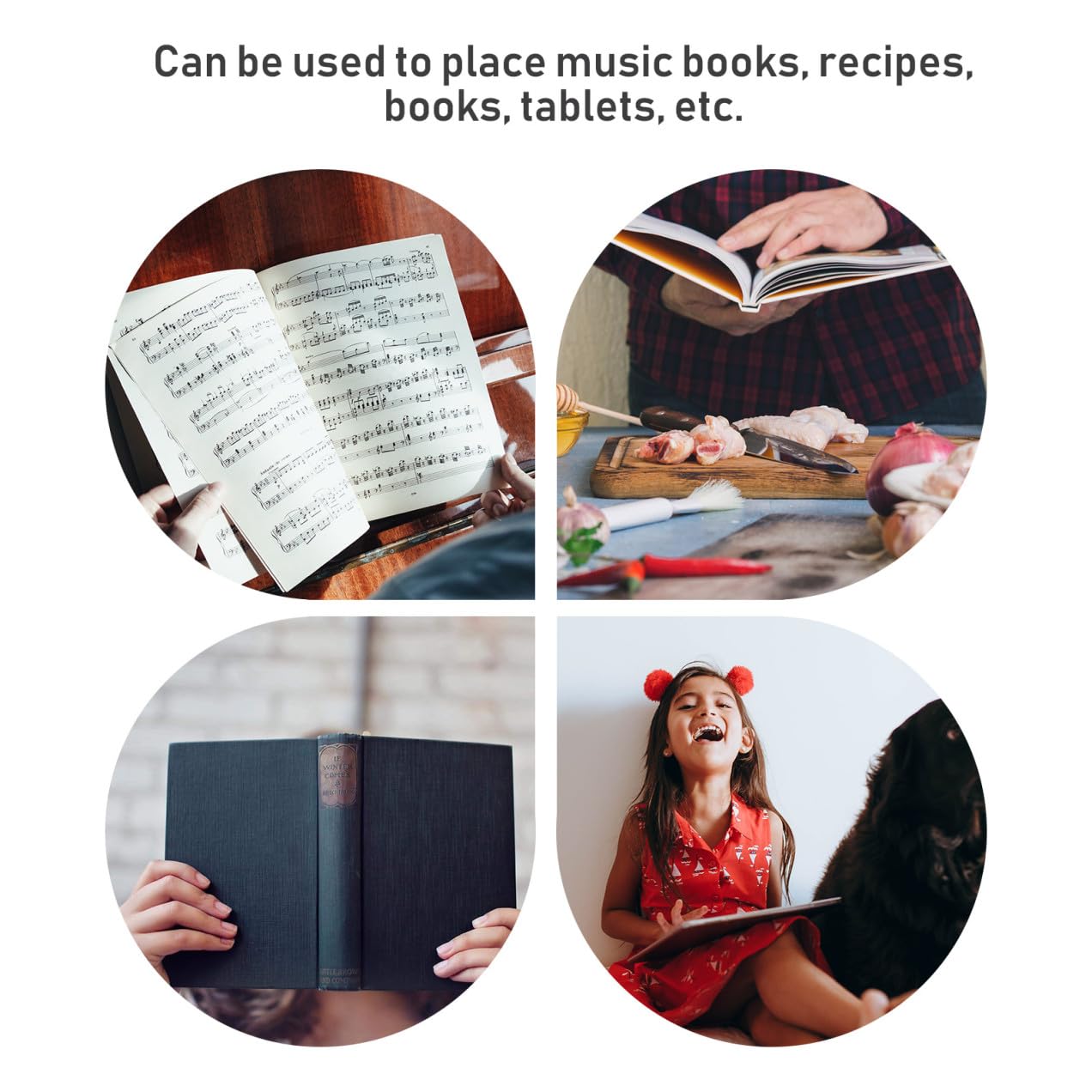 Atril de Partituras Plegable y Portátil de Acero para Libros de Música, Color Negro, Adecuado para Guitarras y Presentaciones