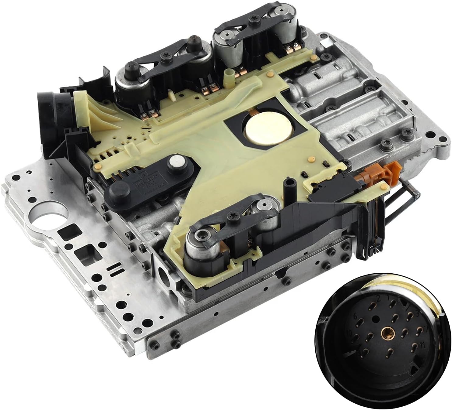 2112770101 722.6 Transmission Valve Body & 6 solenoids W/Conductor Plate Compatible with Chrysl er Dodge Jeep Jaguar 52108258AA 52108266AB Nag1