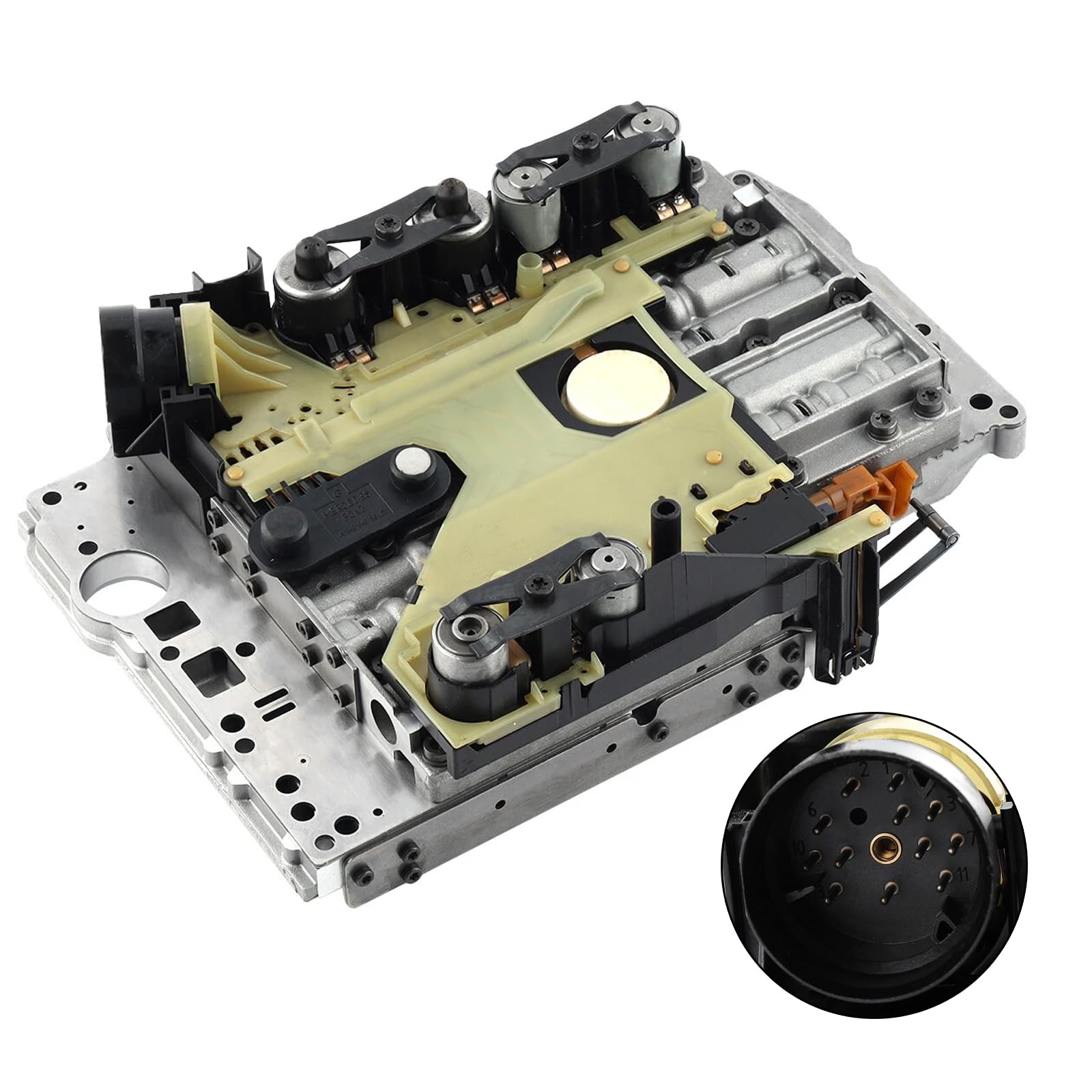 2112770101 722.6 Transmission Valve Body & 6 solenoids W/Conductor Plate Compatible with Chrysl er Dodge Jeep Jaguar 52108258AA 52108266AB Nag1