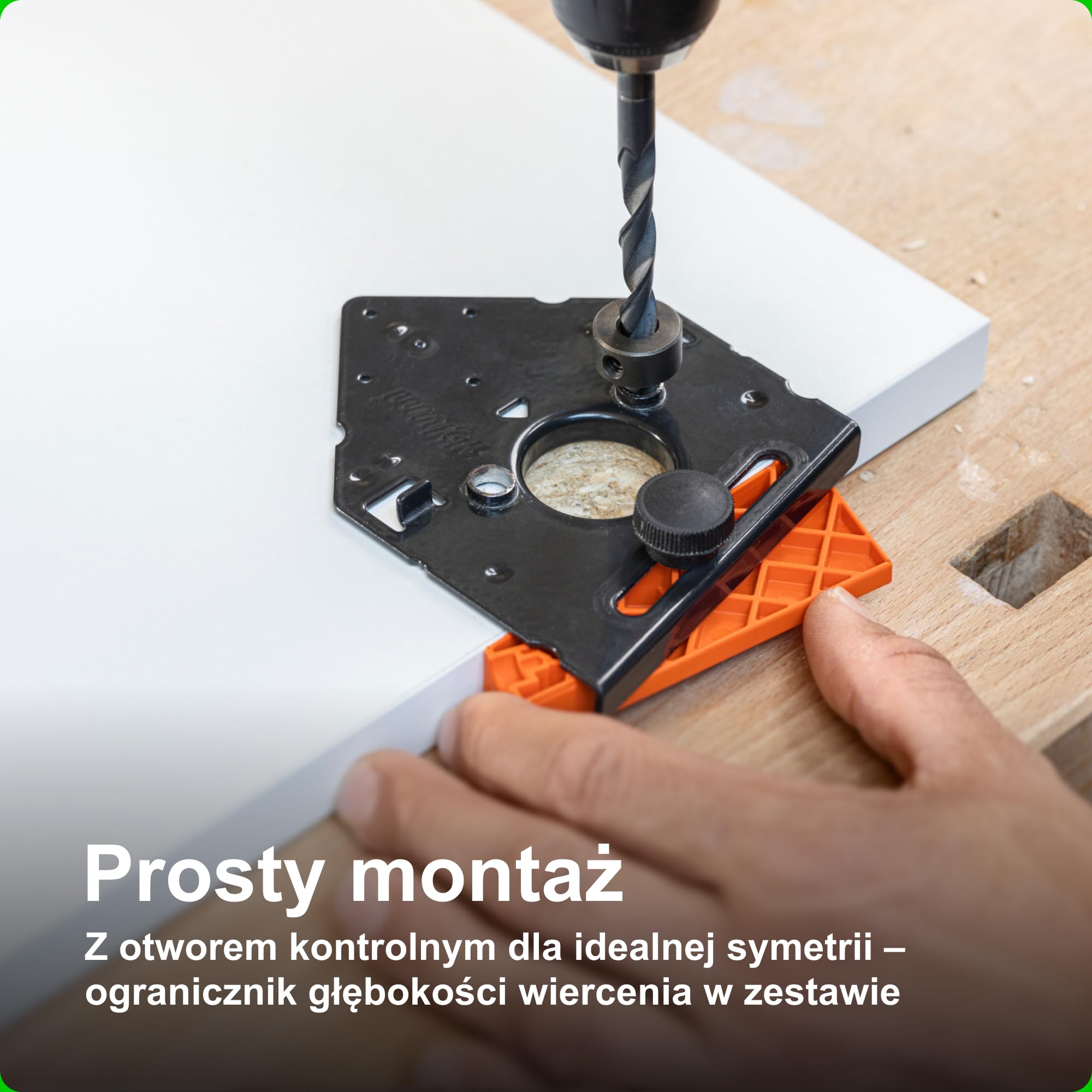 Blum Zawiasy do szaf i mebli, szablon do wiercenia, pomoc w obróbce, skala od 2 mm do 8 mm, z płytkami montażowymi do wkręcania, do zawiasów