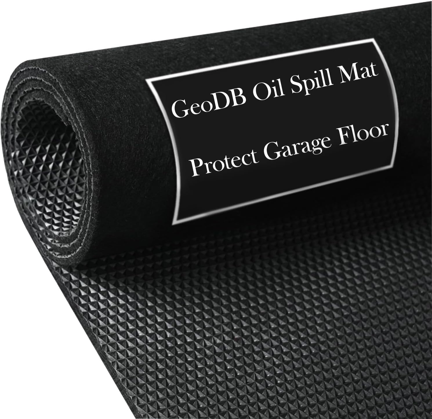 Oil Spill Mat, 72" x 60" Absorbent Grease Garage Floor Protector Under Car Auto Repairs, Oil Change Leak Resistant Heavy Duty Rubber Mat for Driveway Tractor Mower, Black