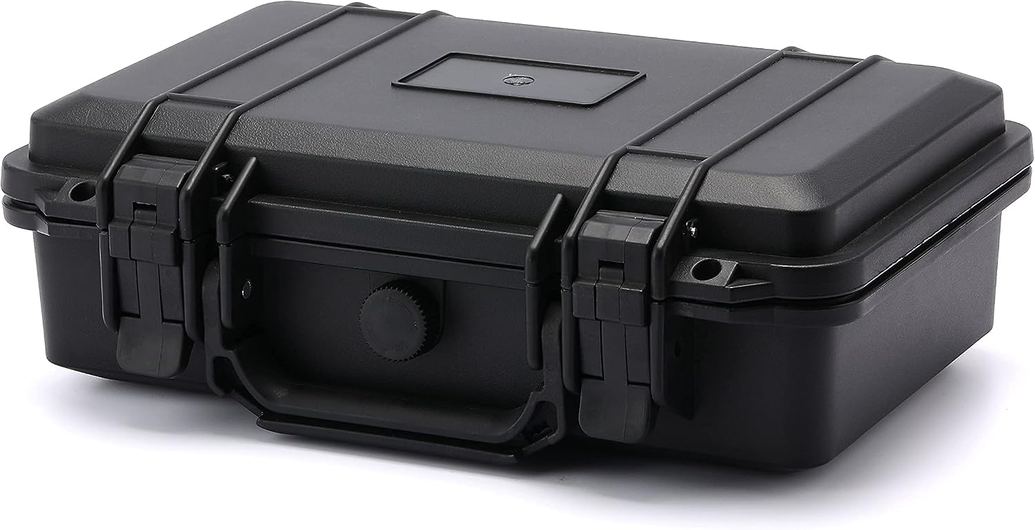 Mayouko Portable Tool Box with Shock- Proof Sponge, Water Proof Grade IP67, Waterproof Hard Case with Foam Insert, Shockproof Carrying Case, Explosion Proof Box, 11.6"L×8.3"W×3.9"H