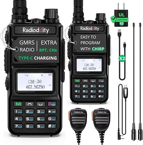 Miniatura 10 de Radioddity Radio GM-30 GMRS, radio de mano de 5 W de largo alcance para adultos, repetidor GMRS capaz, con escaneo y recepción NOAA, pantalla SYNC,