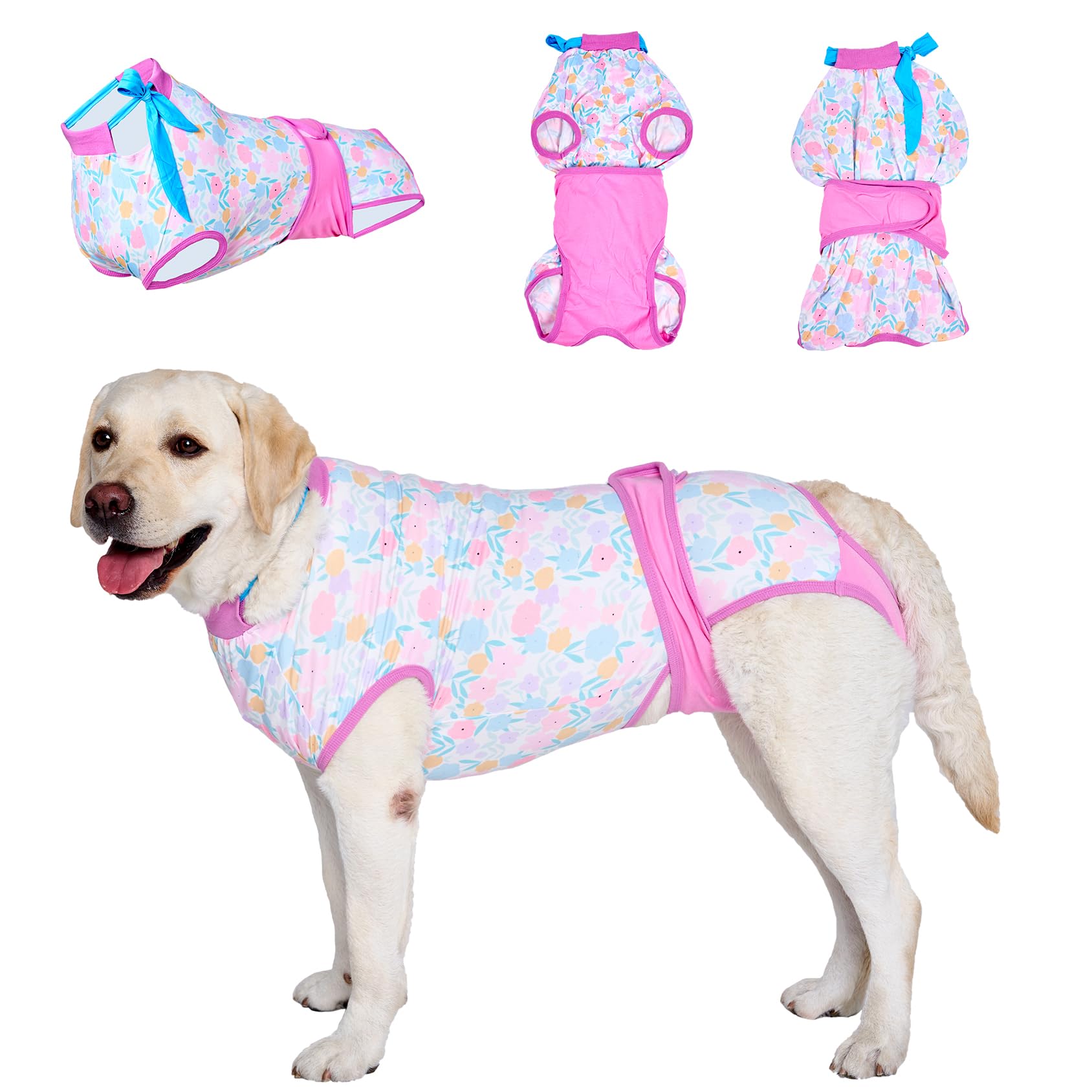 LovinPet Spay Suit for Female Dog: Surgical Suit for Male Dogs Female & Male Anti-Licking Protection Full Body Coverage for Anti-Shedding