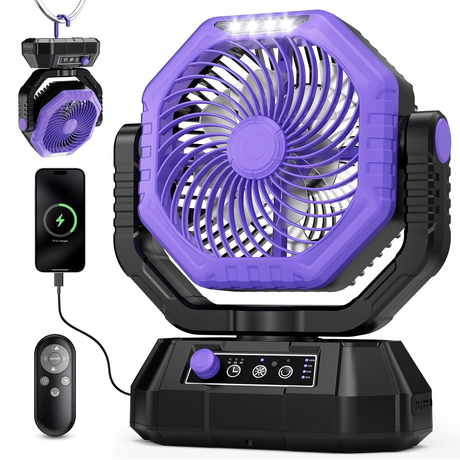 Ventilador de camping portátil MKG recargable: dile adiós al calor en tu tienda de campaña