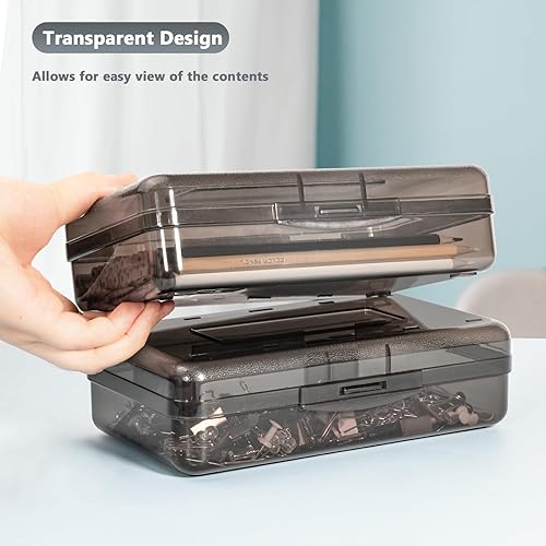 Miniatura 4 de Caja de lápices, estuche de lápices de gran capacidad, cajas de lápices de plástico para niños, niñas, niños y adultos, caja de almacenamiento de