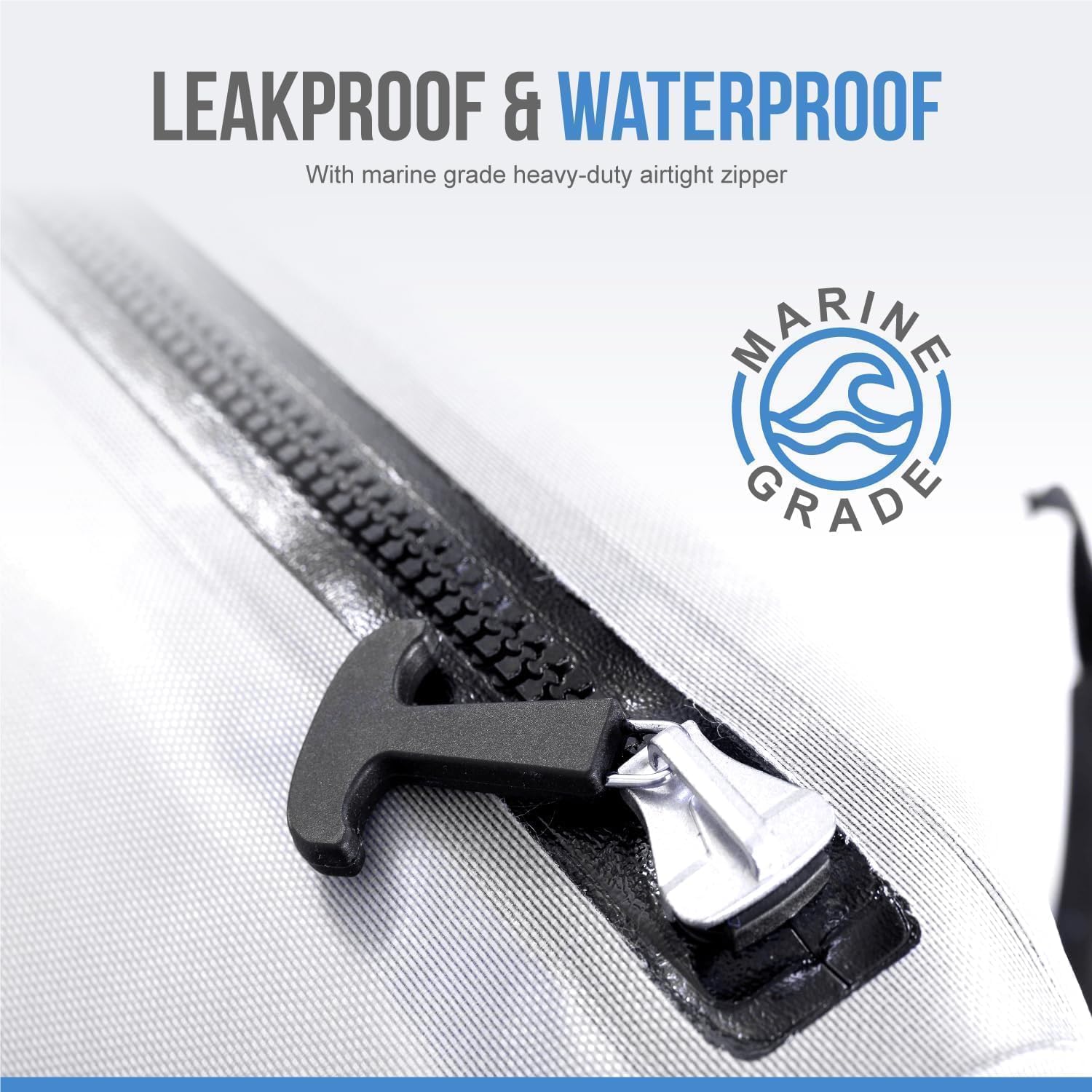 Gusseted Insulated Fish Cooler - Zipper Waterproof Nylon Bag - Portable and Leakproof With Heavy Duty Handles for Travel, Outdoor, Fishing