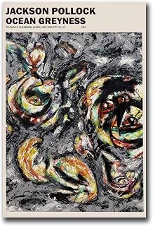 Canvas Posters and Pictures Jackson Pollock Exhibition Abstract Kitchen Dining Wall Home Decor 12x18inch