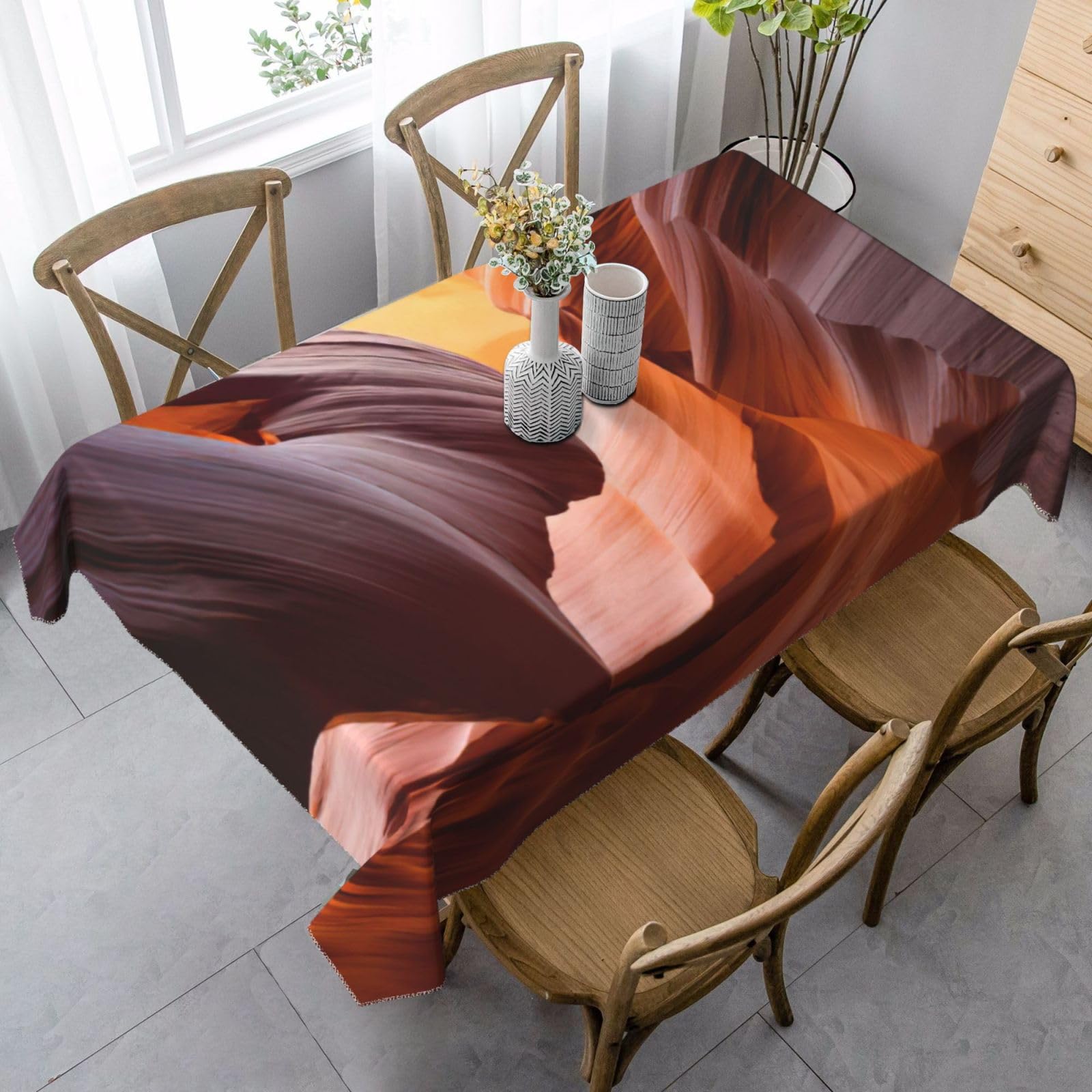 Nappe rectangulaire Antelope Canyon pour protéger la table de cuisine