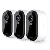 Essential Security Camera 1080p HD | Outdoor - Indoor | 2nd Gen | Wireless with Spotlight, 2-Way Audio, Color Night Vision, Live Stream, Real Time Notifications, Wide Angle - White, 3 Cameras
