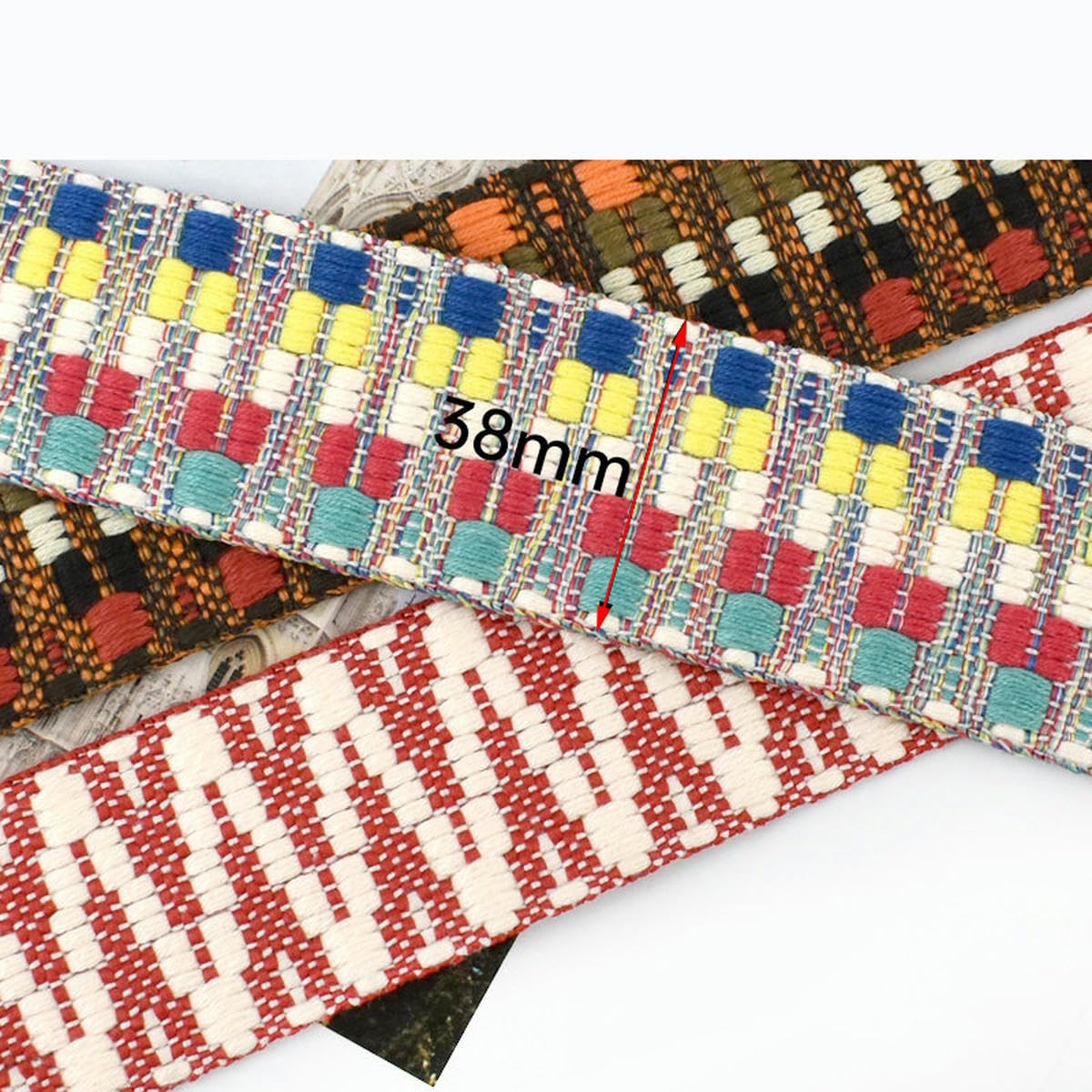 Yaland Tendina in jacquard, effetto pizzo bianco, con terinale curvo