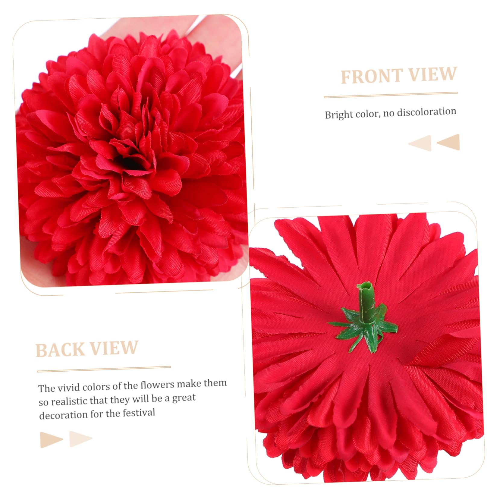 Cabilock 2 Sets Blumenarrangement-Ornamente Künstliche Blumen Blumenstrauß Simulation Chrysanthemen Blumendekor Zubehör Für Hochzeitsfotografie Requisiten 50 Stück * 2